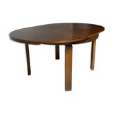 Vintage Extendable Brutalist Round Table, 1960s