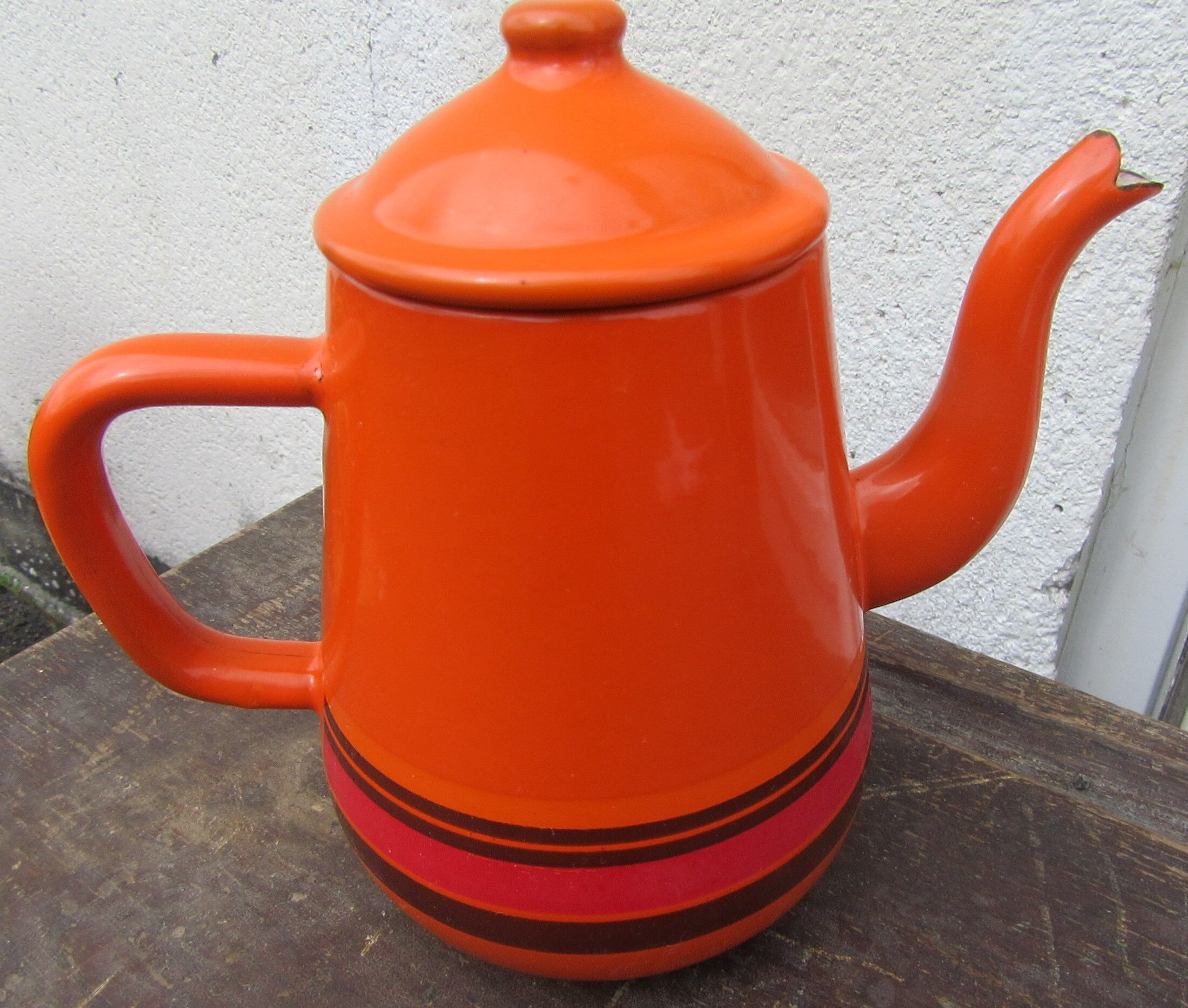Vintage orange coffee maker