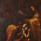 Ancient painting "Moses Brings Forth Water from the Rock" 17th century