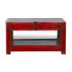Coffre vitré teck rouge