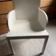 White wooden low chair 50s