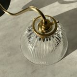Applique ancienne tulipe holophane col de cygne laiton