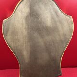 Mirror with a wavy shape, wood and gilded stucco