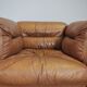 Cognac leather armchairs by BL Arredamenti, 1970s, set of 4