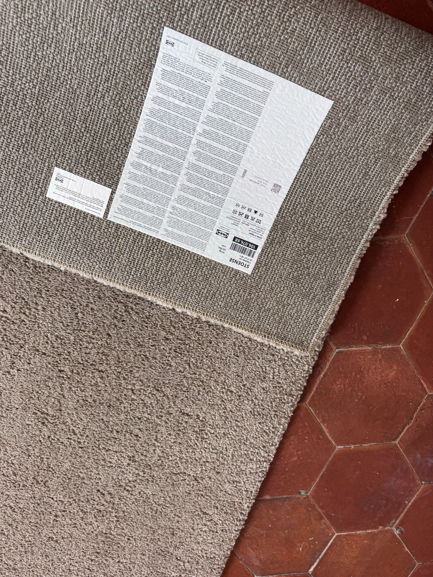 Tapis stoense – poils ras beige 170x240 cm