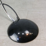 Vintage black & chrome arc table lamp from meblo, 80s