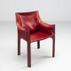 Mario Bellini model Cab 413 dining armchair in leather Cassina Italy 1977