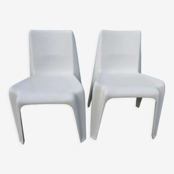 Paire de chaises design 60, Helmut Batzner