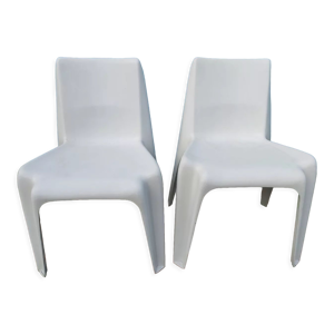 Paire de chaises design 60, Helmut
