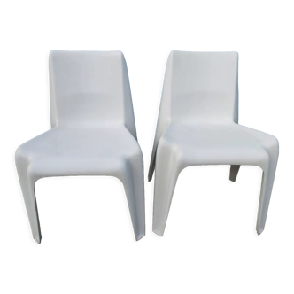 Paire de chaises design 60, Helmut Batzner