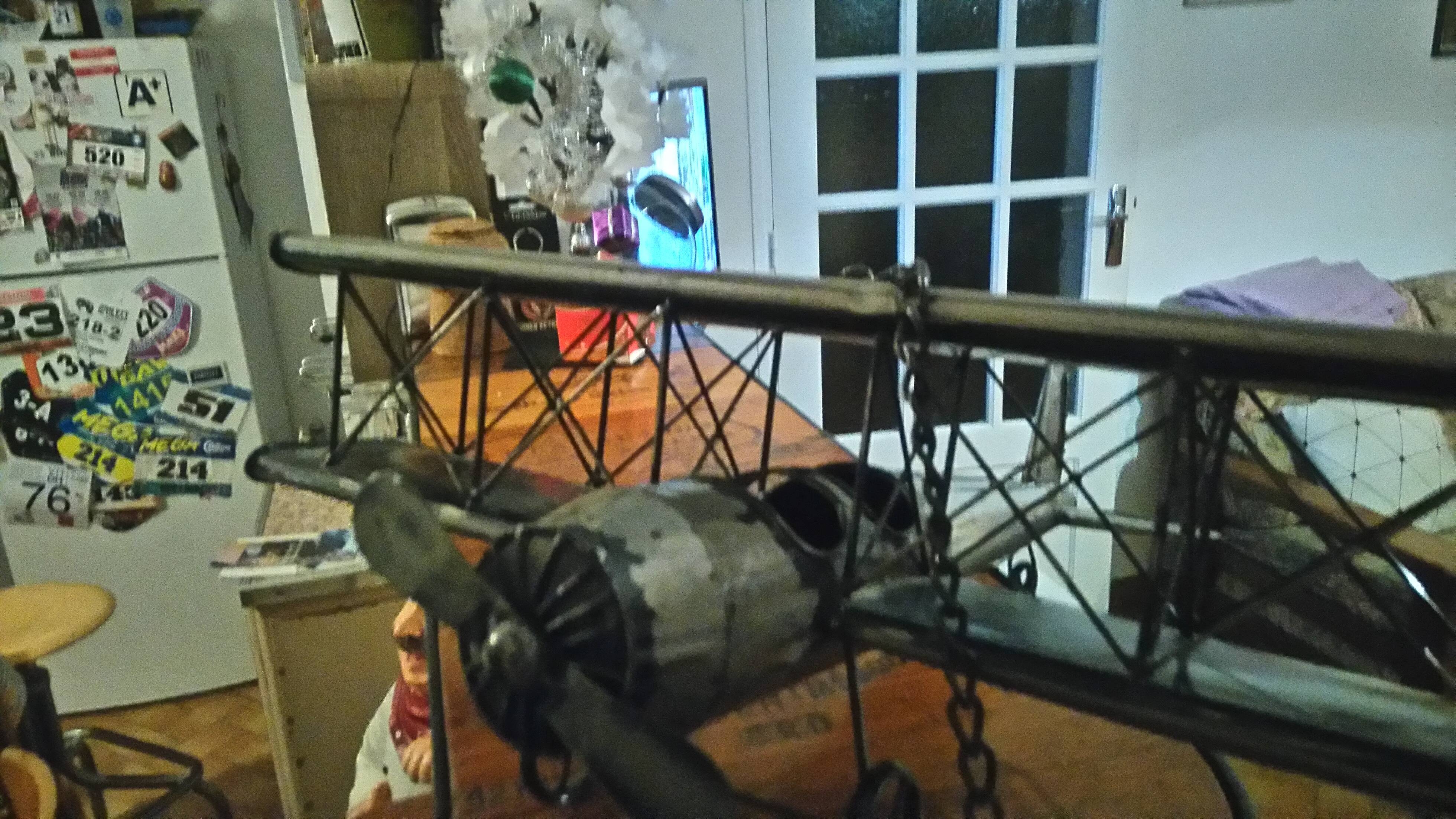 Biplane metal plane
