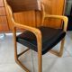 Vintage Baumann sleigh armchair