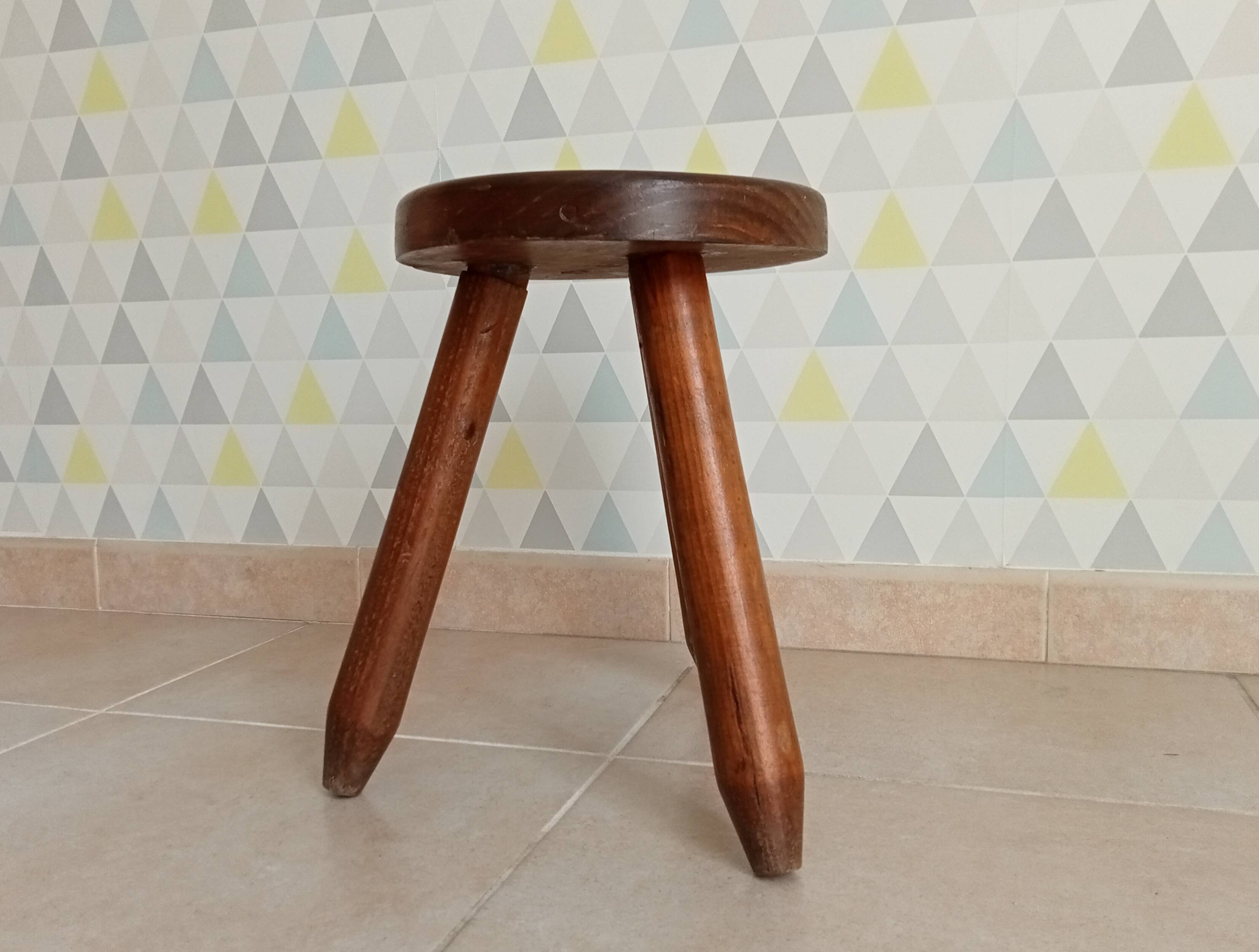 Vintage tripod stool from the 60s/70s