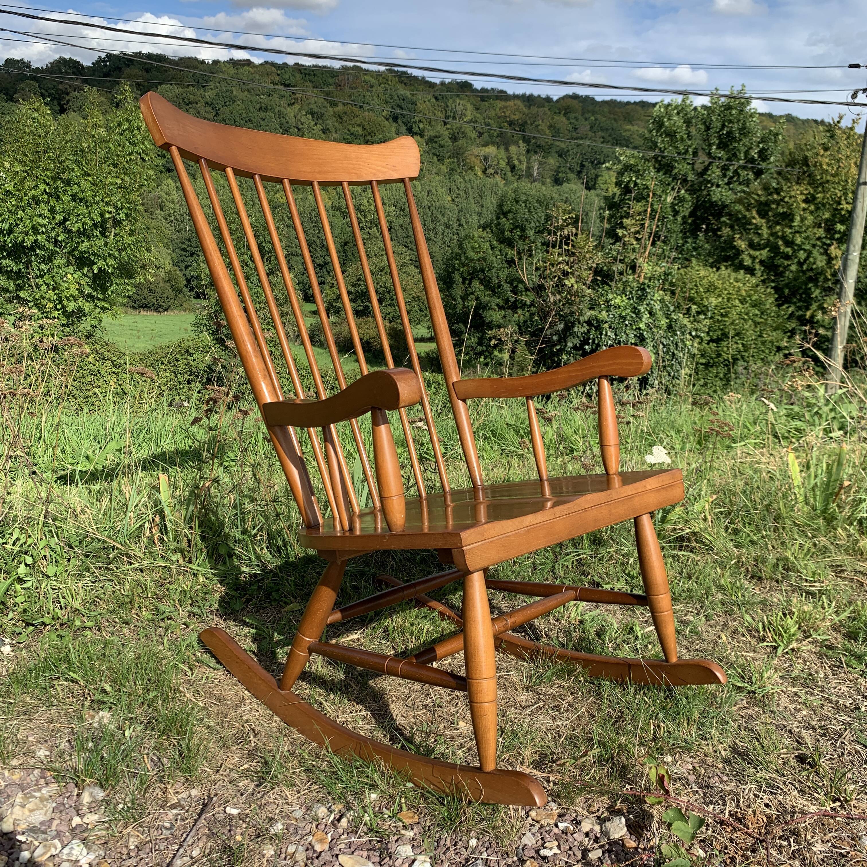 Wooden rocking-chair