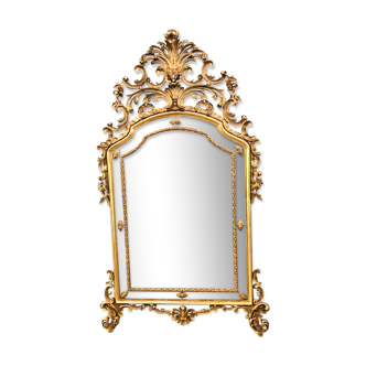 Gilded wooden mirror in baroque style  100x180cm