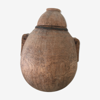 Pot à lait en bois années 50 Ethiopie