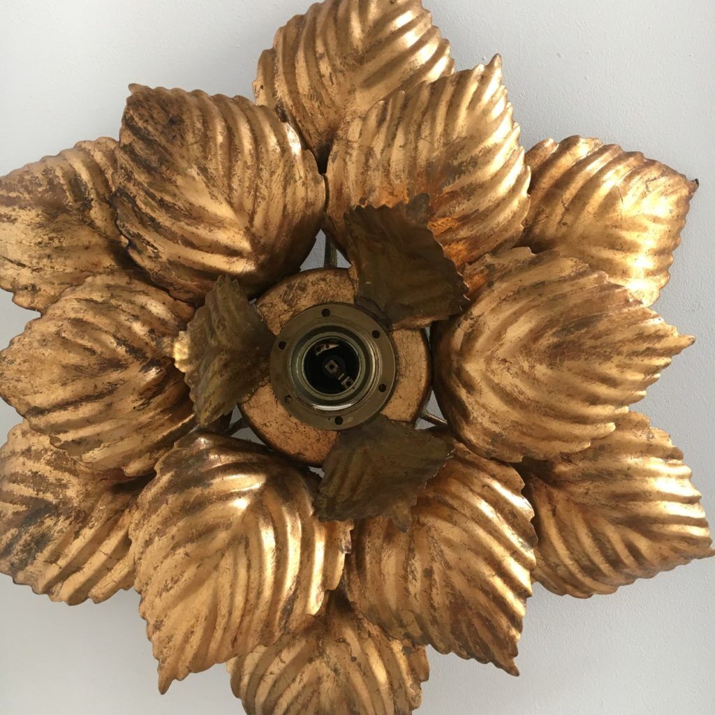 Applique Hollywood regency feuille de fleur