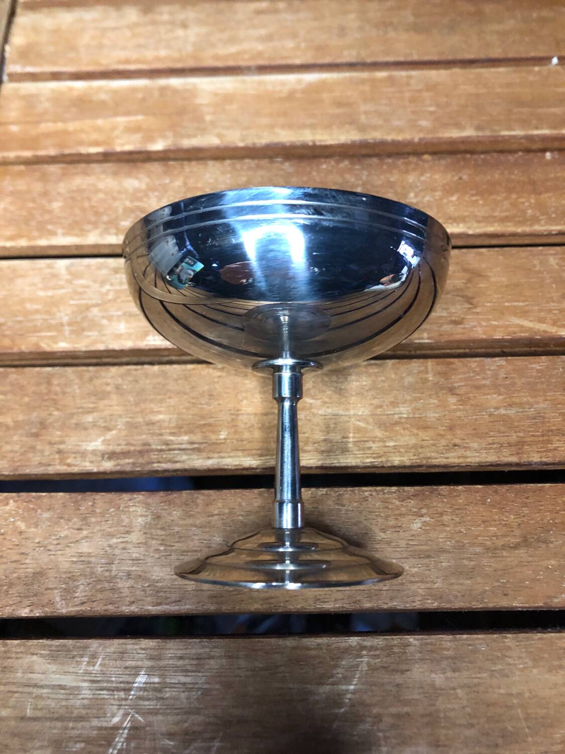 Série de 6 coupes a glace rémy letang inox made in france vintage #a510