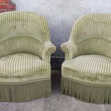 Pair of toad armchairs