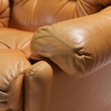 Stunning Coronado chairs in cognac leather by Afra & Tobia Scarpa - B&B Italia