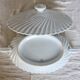 Vintage white porcelain soup tureen with twists from Limoges Haviland