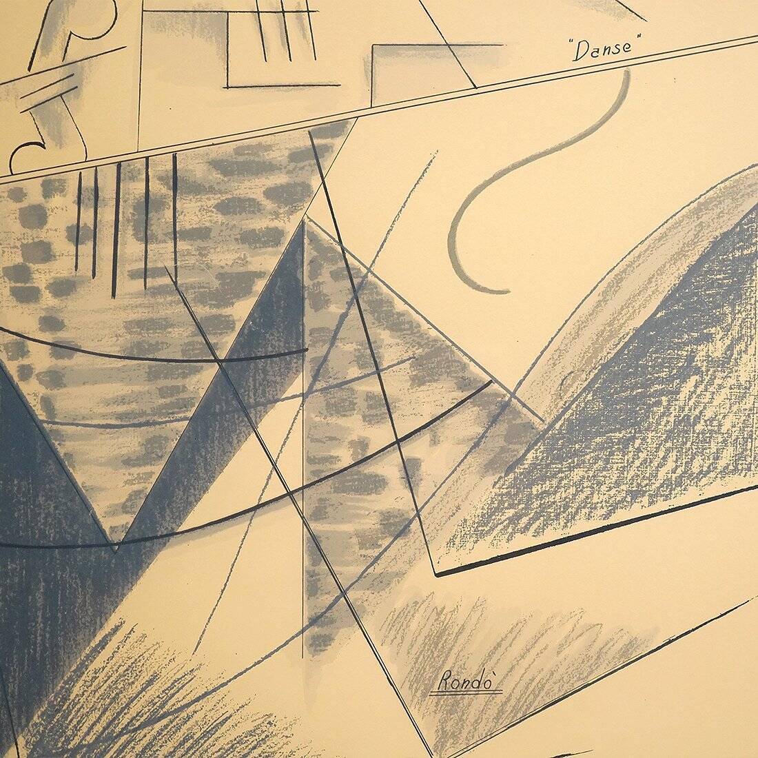 Aldo Mondino, Dance, colour lithograph on paper, 1970s