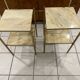 Pair of vintage marble and brass end tables 1970s