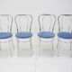 1980s Set of Four Chrome Dining Chairs, Italy