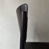 Set of 2 Italian chairs in brown Havana leather, design MATTEO GRASSI