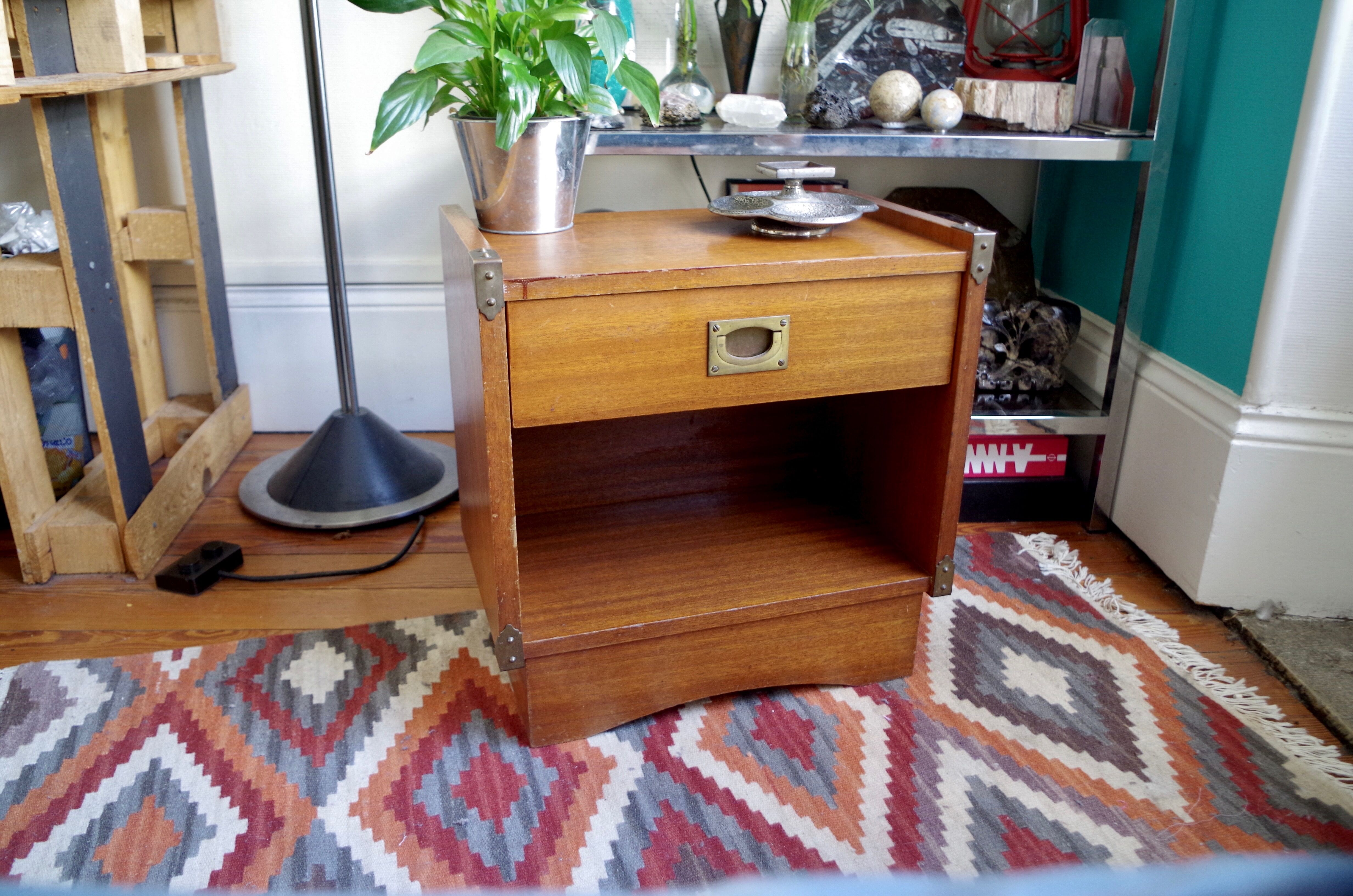 Vintage boat marine bedside table 70's