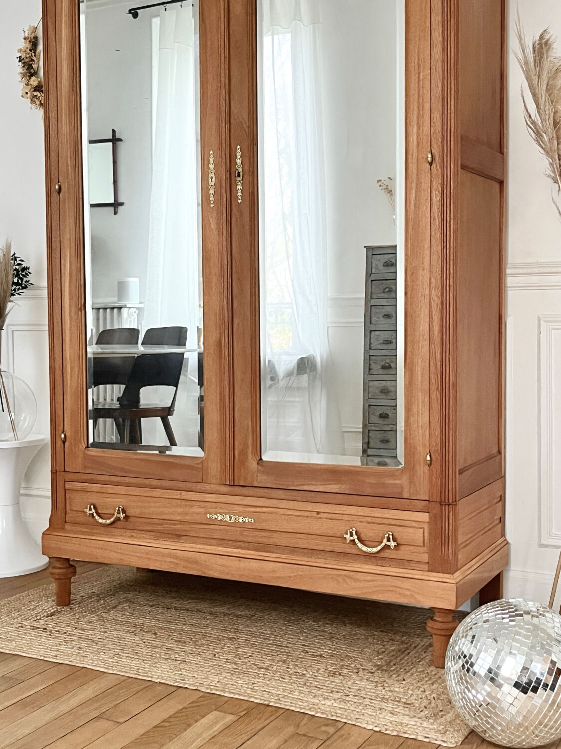 Fully restored mahogany wardrobe