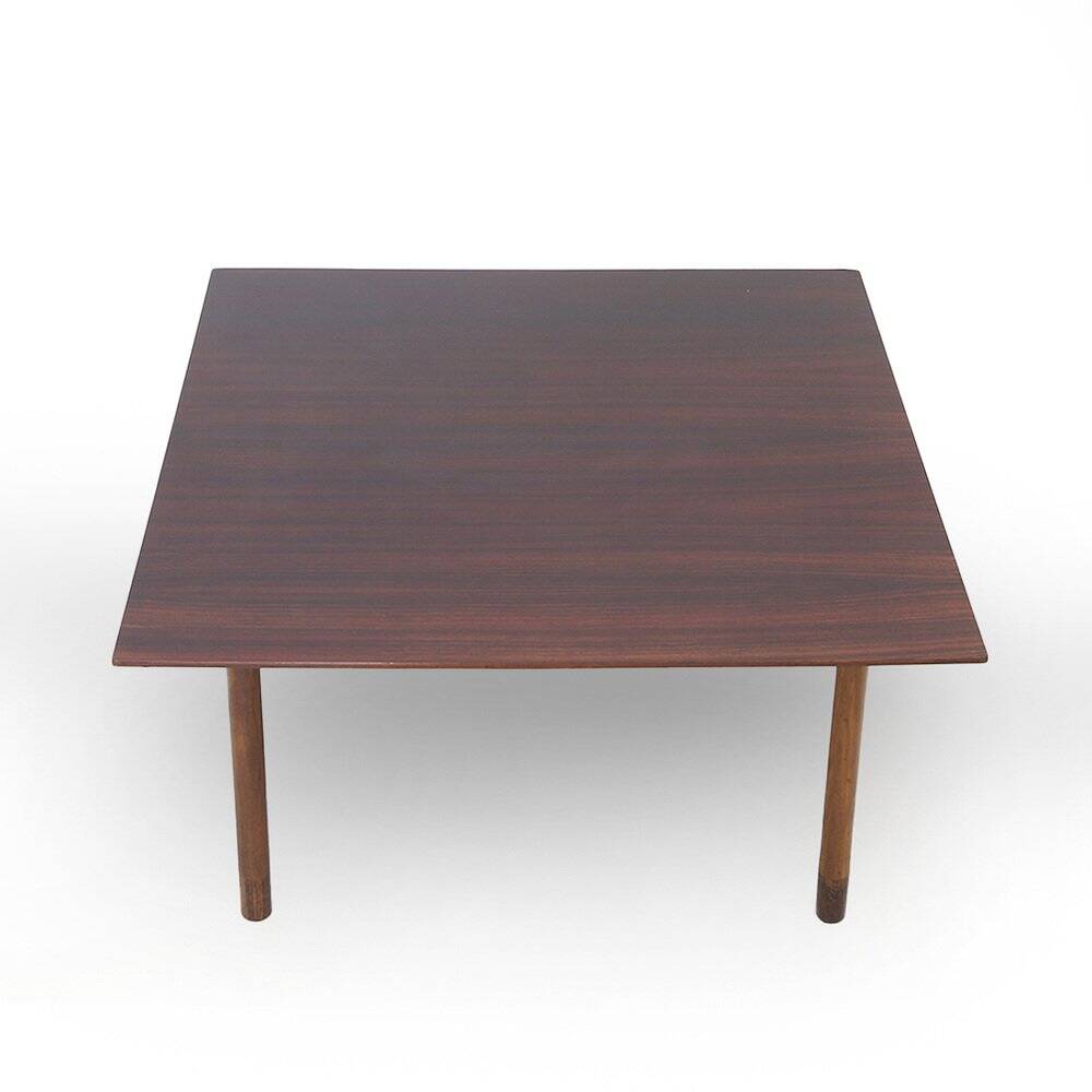 Square wooden coffee table, 1960s.