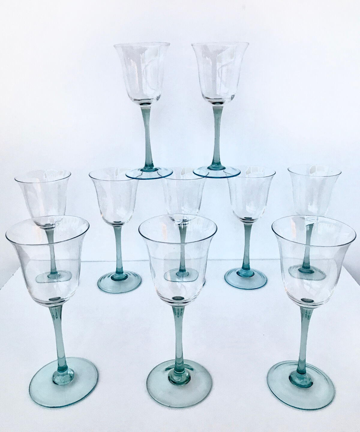 Set of 10 vintage walking glasses