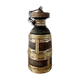 Indian wood and brass bottle