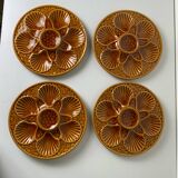 Assiettes à huîtres barbotine