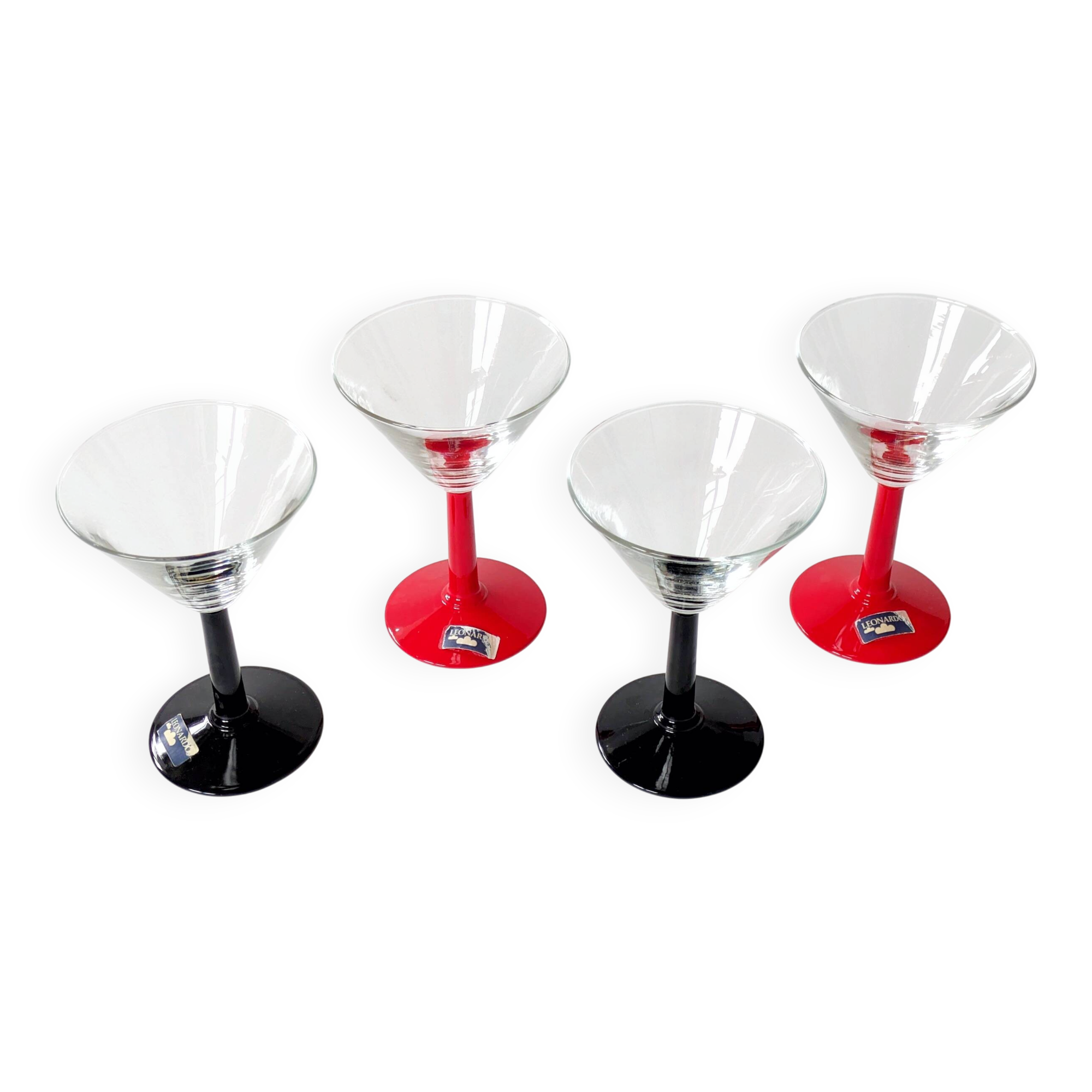 Set of 4 vintage Leonardo martini glasses: Joy collection from the 90s