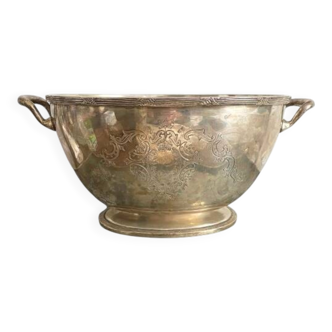 Champagne bucket, engraved silver cooler