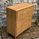 Commode pieds compas et chêne brut massif  1960