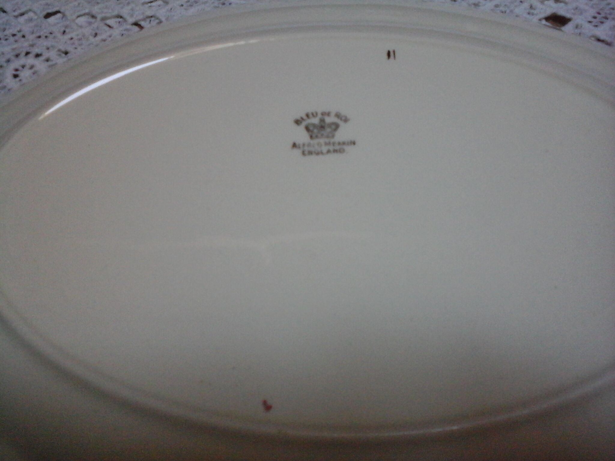 Oval dish blue king Alfred Meakin