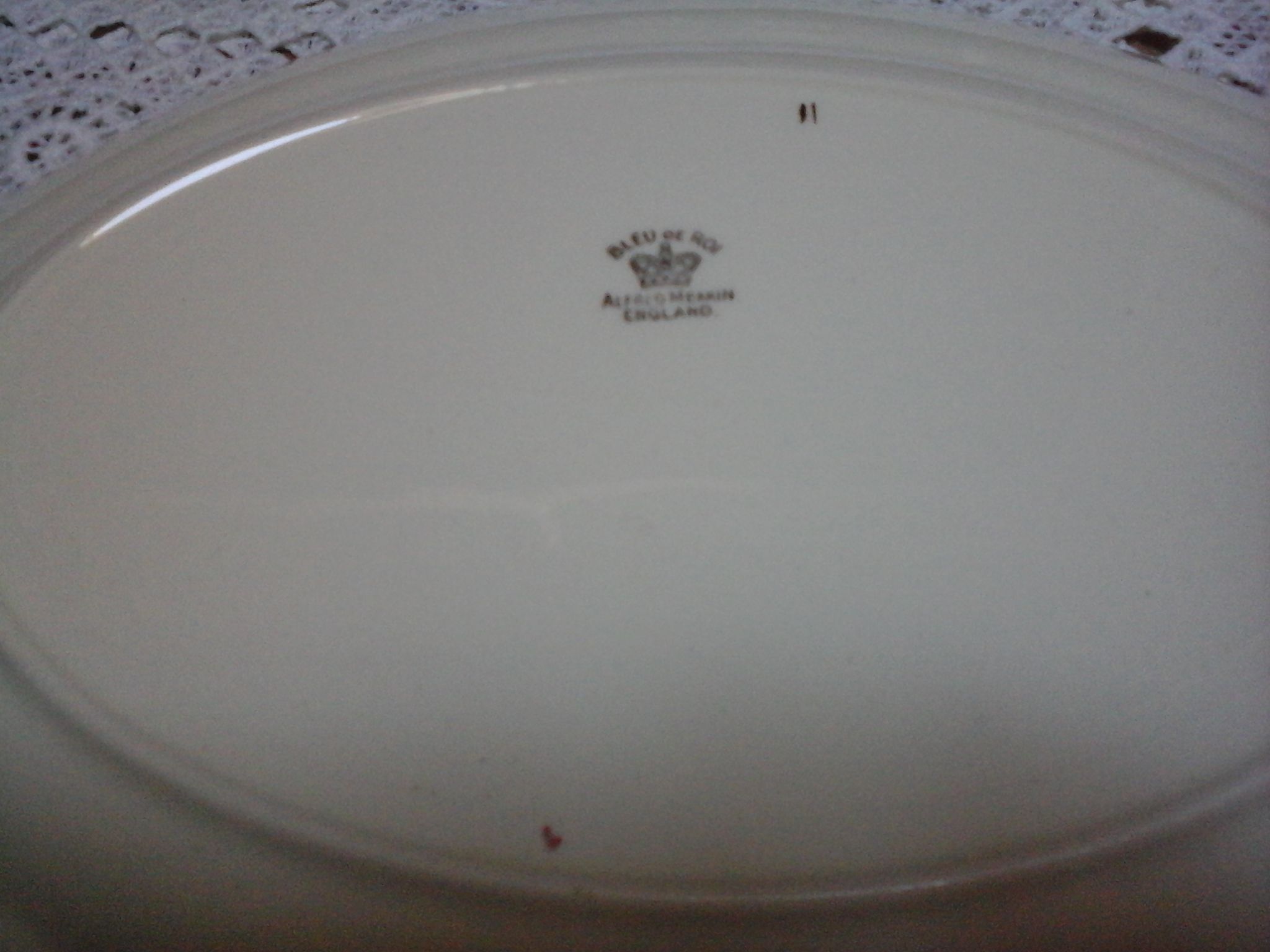 Plat ovale bleu roi Alfred Meakin