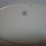 Plat ovale bleu roi Alfred Meakin