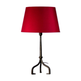 Lampe de table tripode en fer forgé