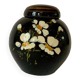 Old black ceramic ginger pot / Vintage Chinese ceramic 1950 / Art deco