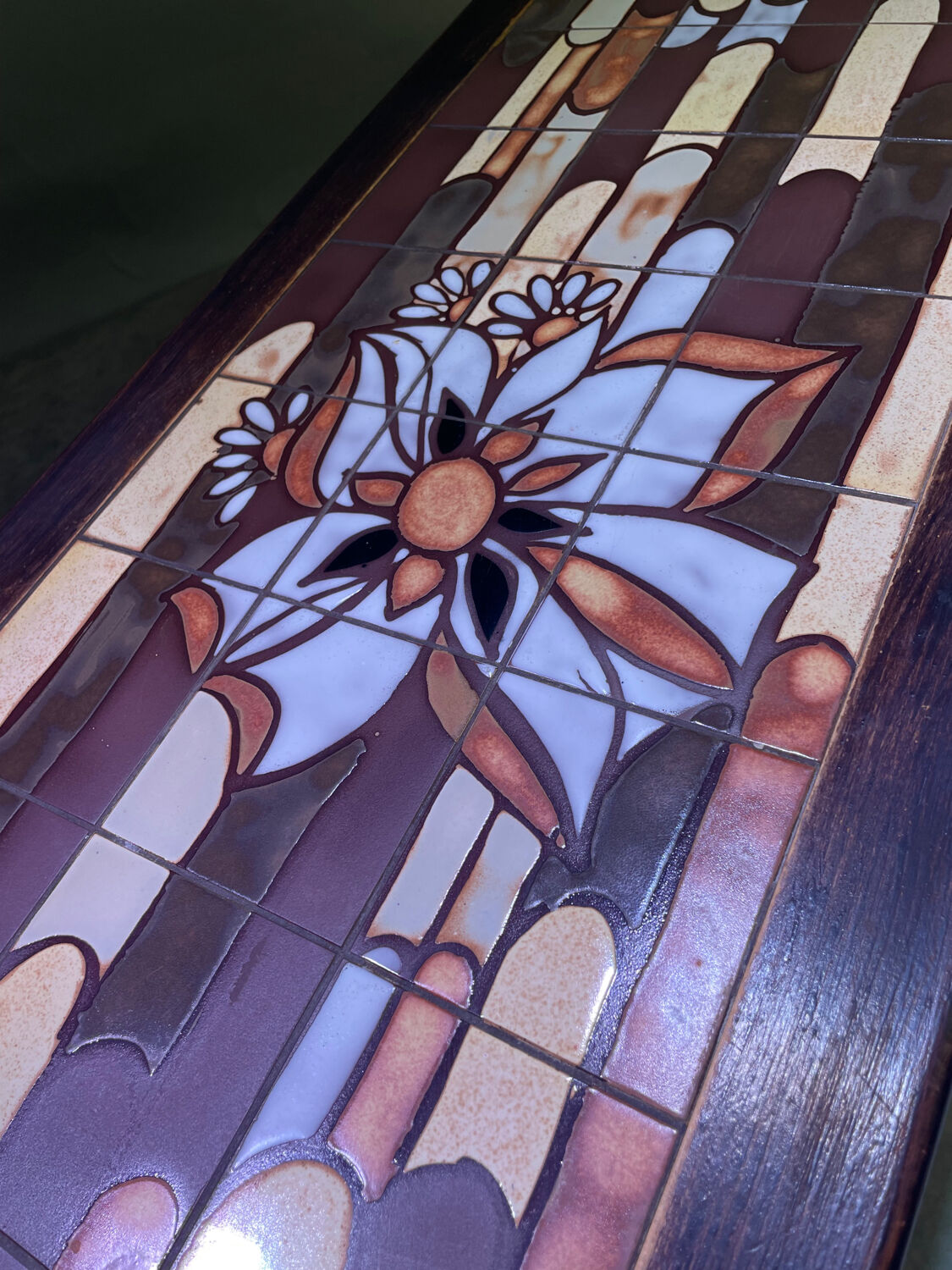 Wooden and ceramic coffee table