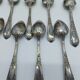 Set of 12 small spoons in silver metal, rocaille style