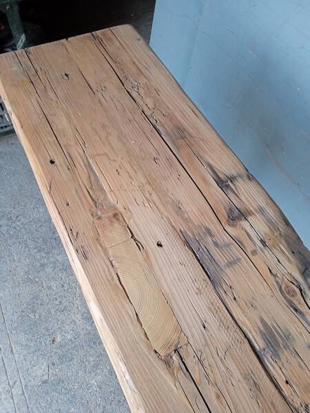 Brutalist console 120 cm solid wood