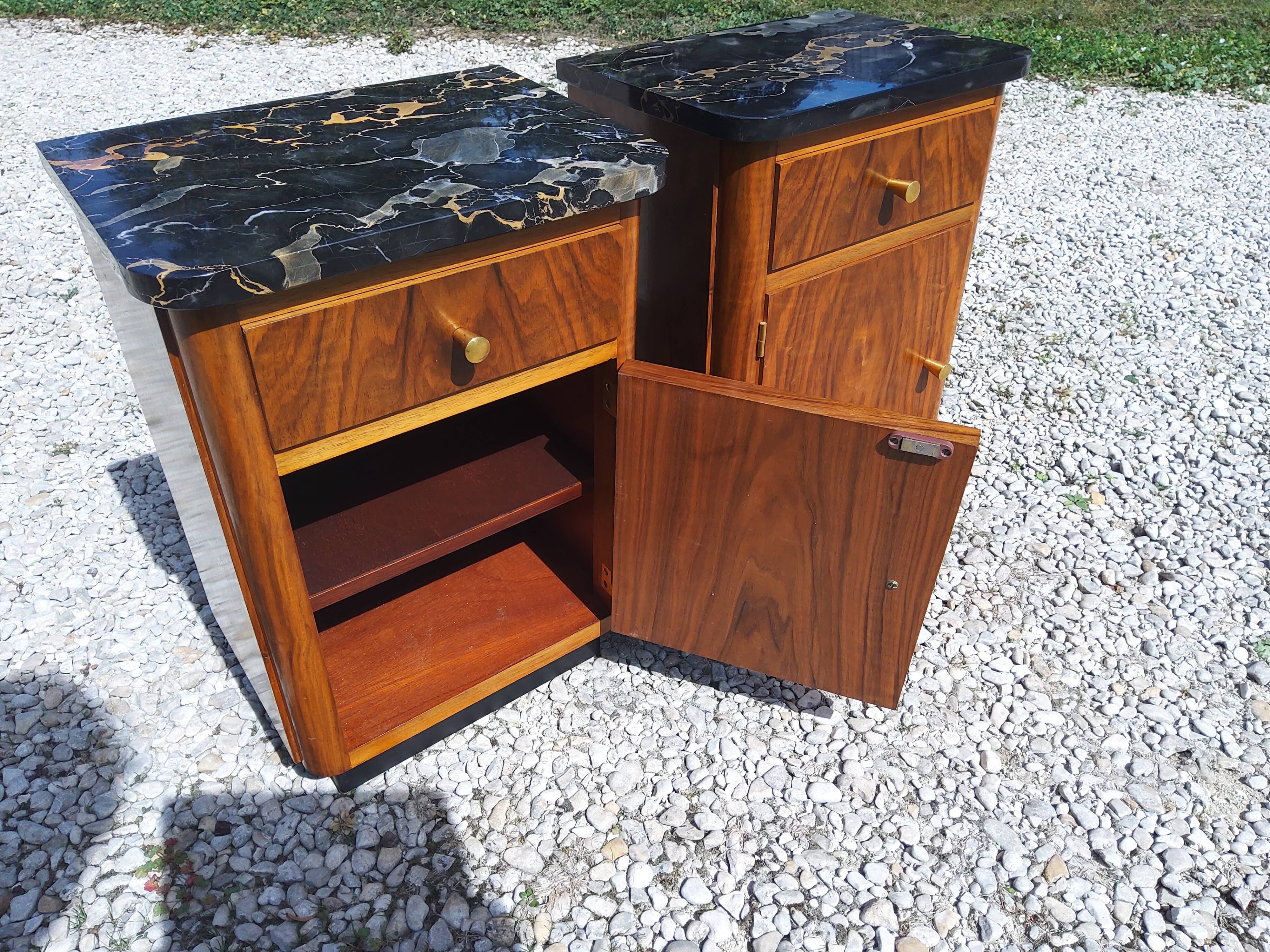 Pair of Art Deco style bedside tables