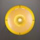 Lampe à suspension space age en plexiglas jaune, italie, 1970s