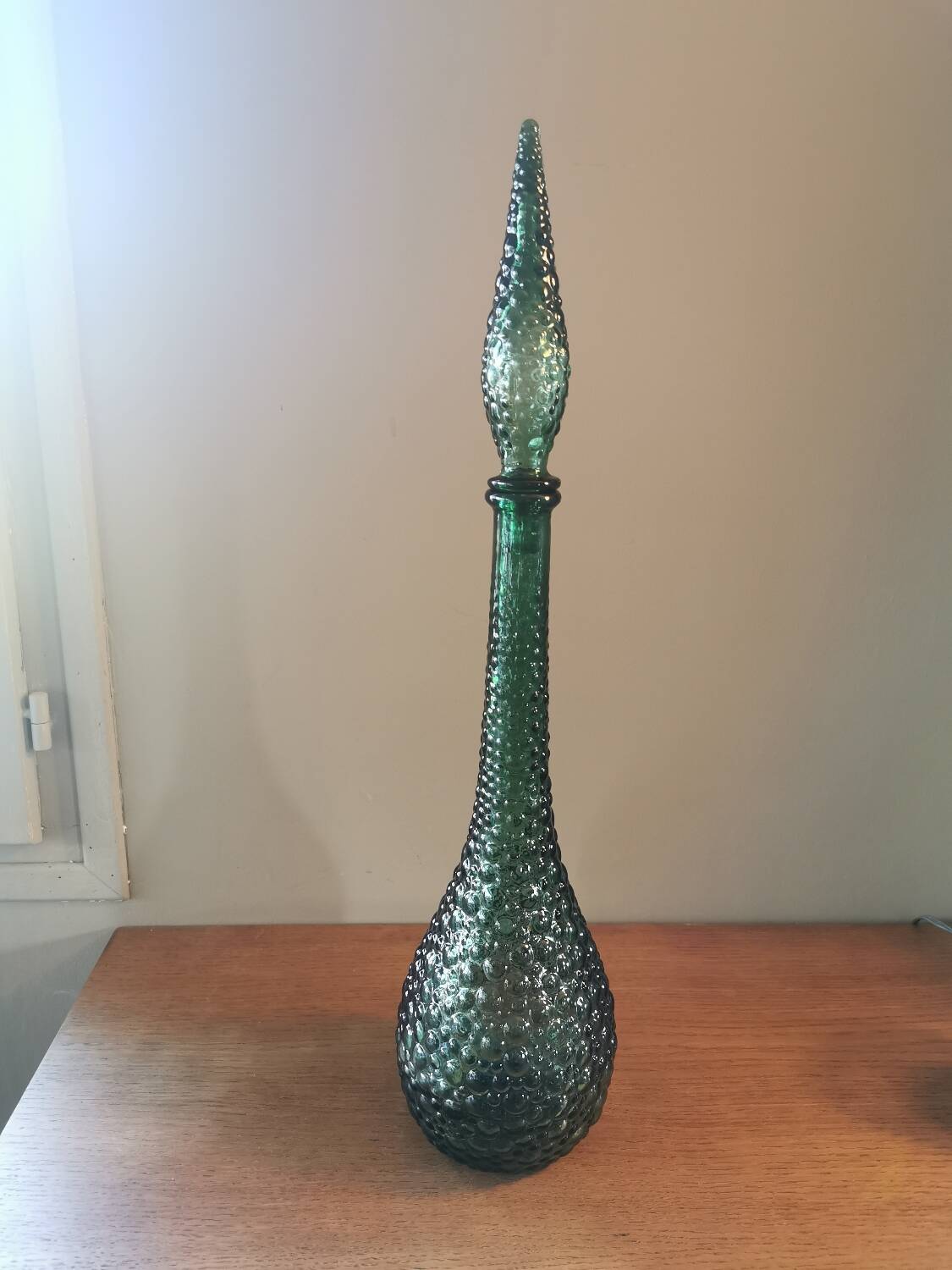 Large vintage bubble carafe