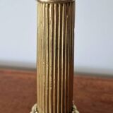 Two gilded bronze candlesticks, 19th century